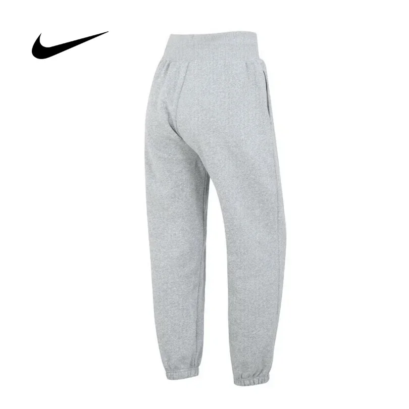 Nike Women's Autumn Winter High-Waisted Knit Slim-Fit Joggers, Breathable Casual Athletic Trousers Daily Pants DQ5888-063