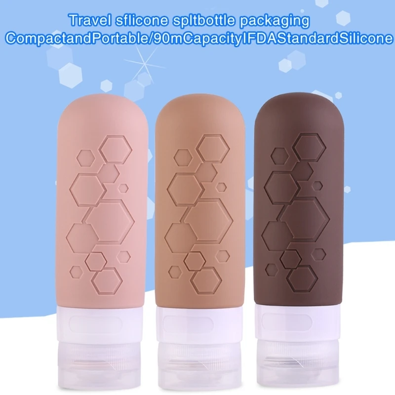 Botella viaje silicona a prueba fugas, accesorios viaje recargables exprimibles, envío directo