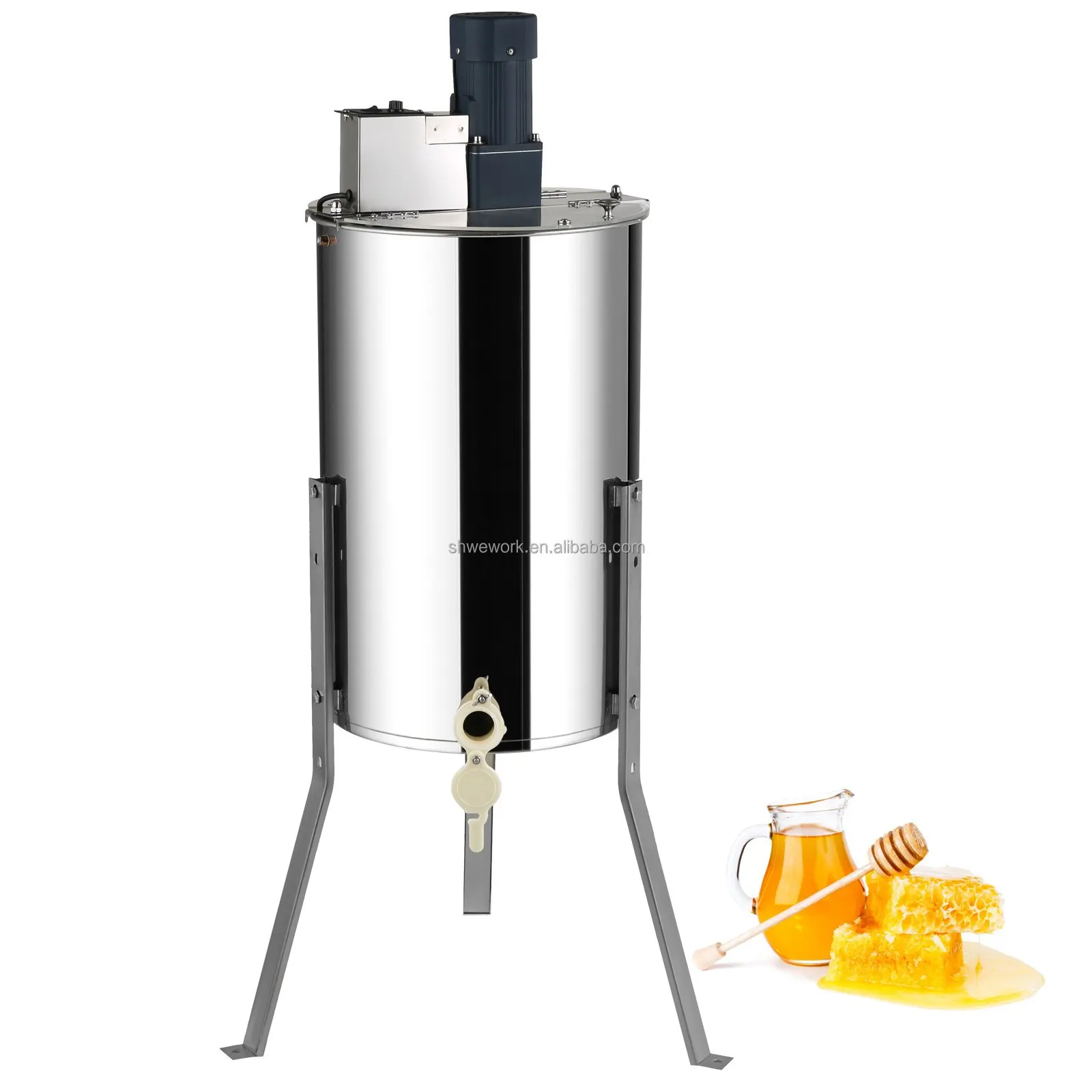 

Electric Stainless Steel Honey Extractor 2/4 Frames Honey Spinner for Beekeeping Apiary Centrifuge Equipment