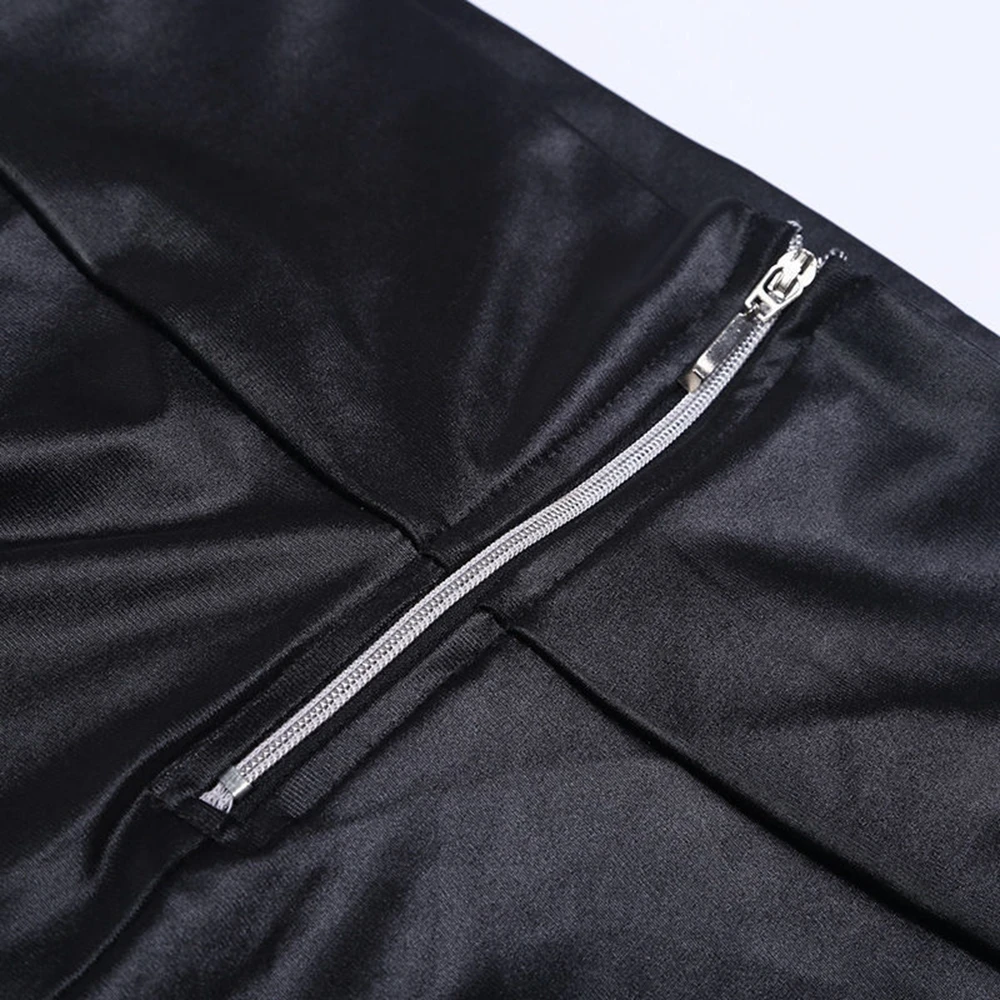 Women High Waist Tummy Control Butt Lift PU Leather Leggings Outwear Skinny Pants Casual Trousers Streetwear - Image 5