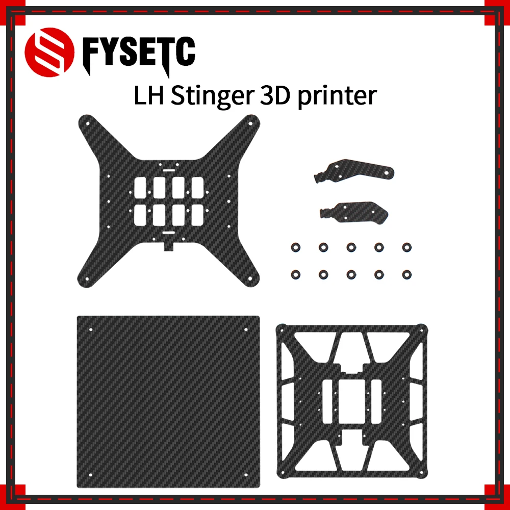 

FYSETC LH Stinger 3D Printer Y axis CF Carriage Plate Carbon Bed Build Plate and Support Plate 3D Printer Accessories