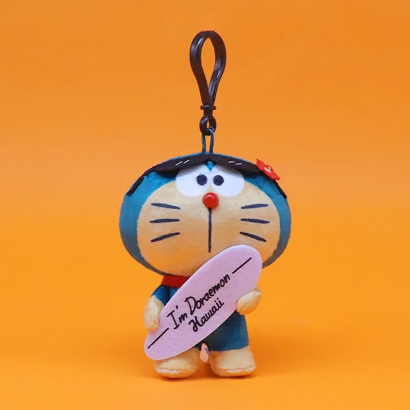 12CM Hawaiian Limited Doraemon Tanned Black Doll Peluche Ciondolo Borsa Portachiavi Ciondolo Peluche Regalo per bambini