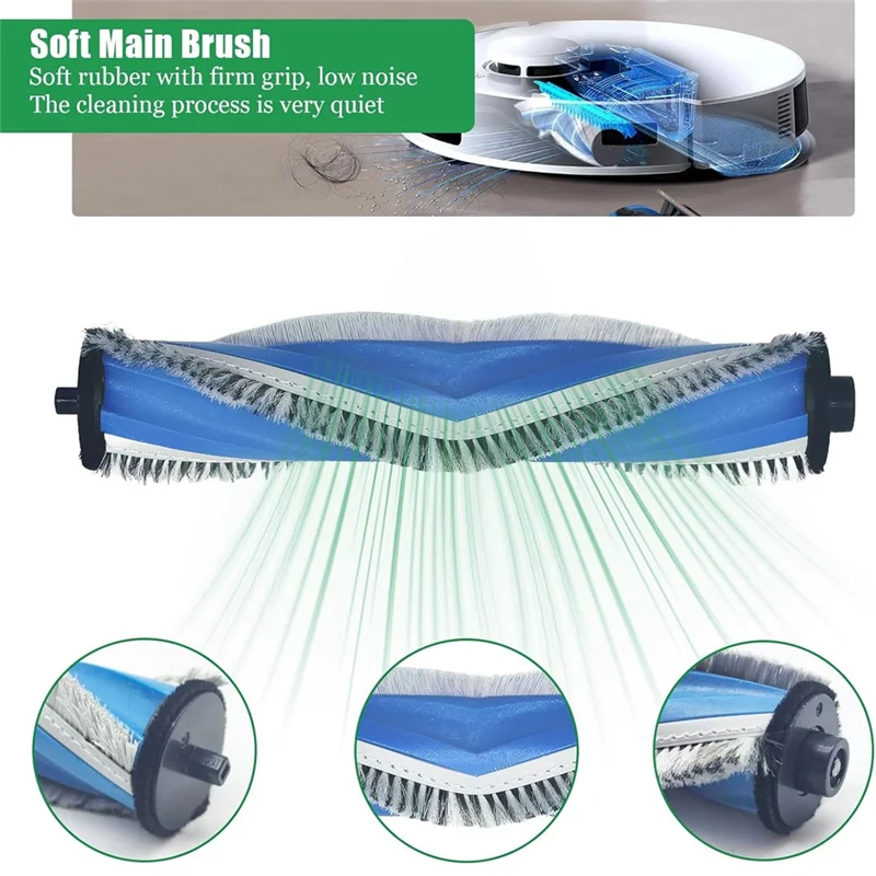 B47B-For Ecovacs Deebot N20 Plus, N20, N20 Pro Plus Robot Vacuum Cleaner Main Side Brush Hepa Filter Mop Cloth Accessories