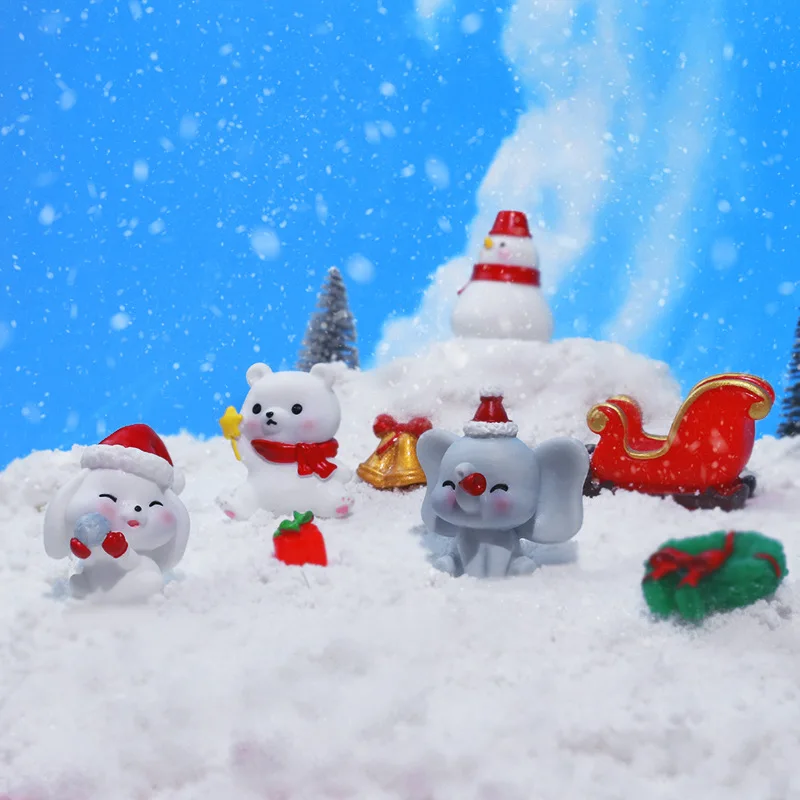 8 Pack Christmas Snowman DIY Build Snowman Modeling Clay Toys Snowman Craft Decorating Kit Xmas Air Dry Clay Toy for Christmas