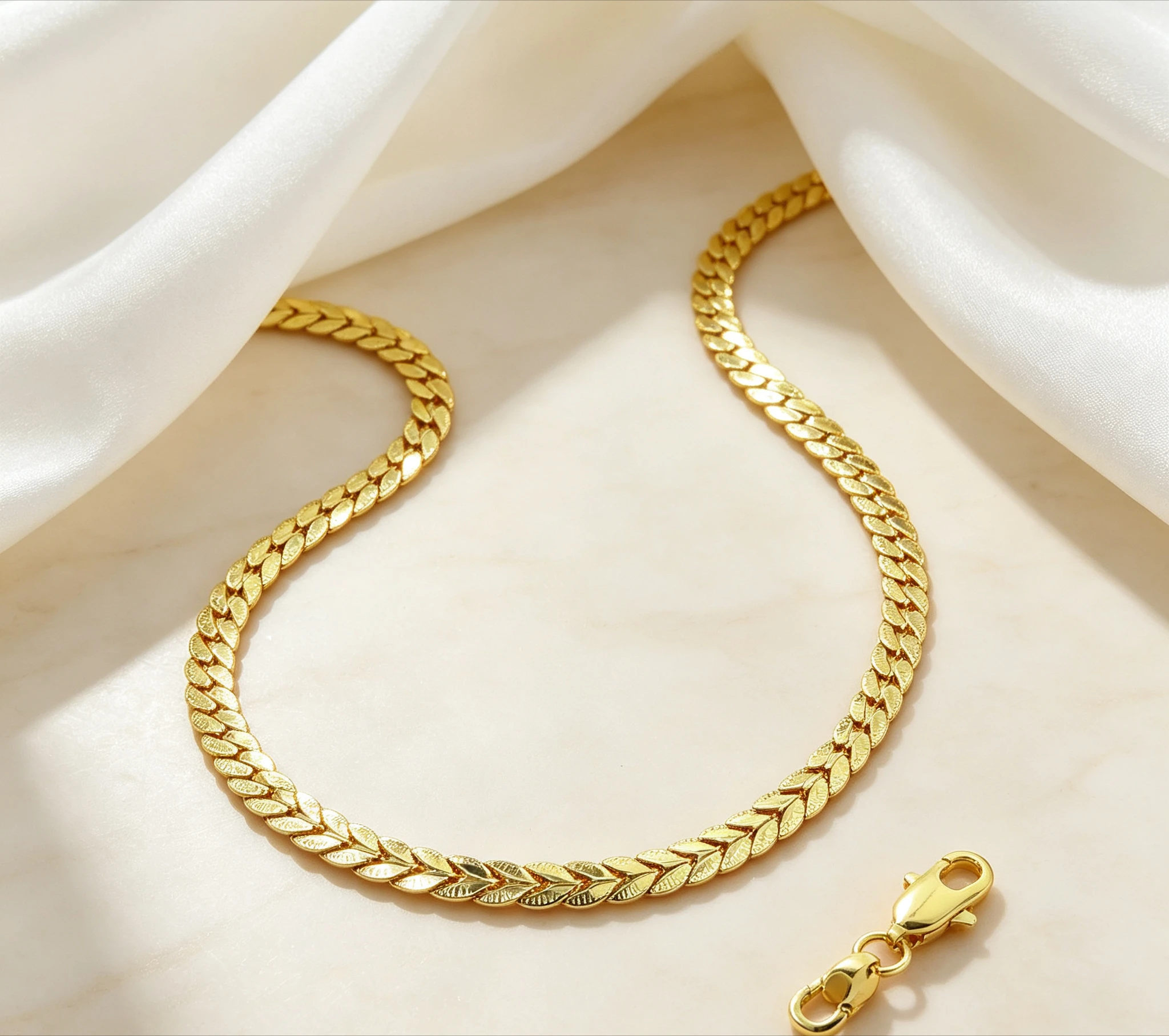 9999 Pure Gold real gold Men's and Women's Flat Snake Bone Bracelet 5mm Bracelet   Gift for girlfriend