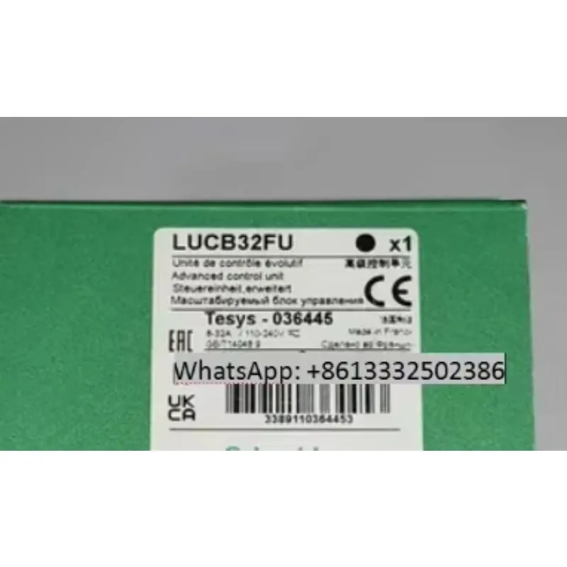 

LUCB32BL Усовершенствованный блок управления LUCB (для защиты трехфазного двигателя), 8...32 А, 24 В постоянного тока, 32 А, 24 В постоянного тока