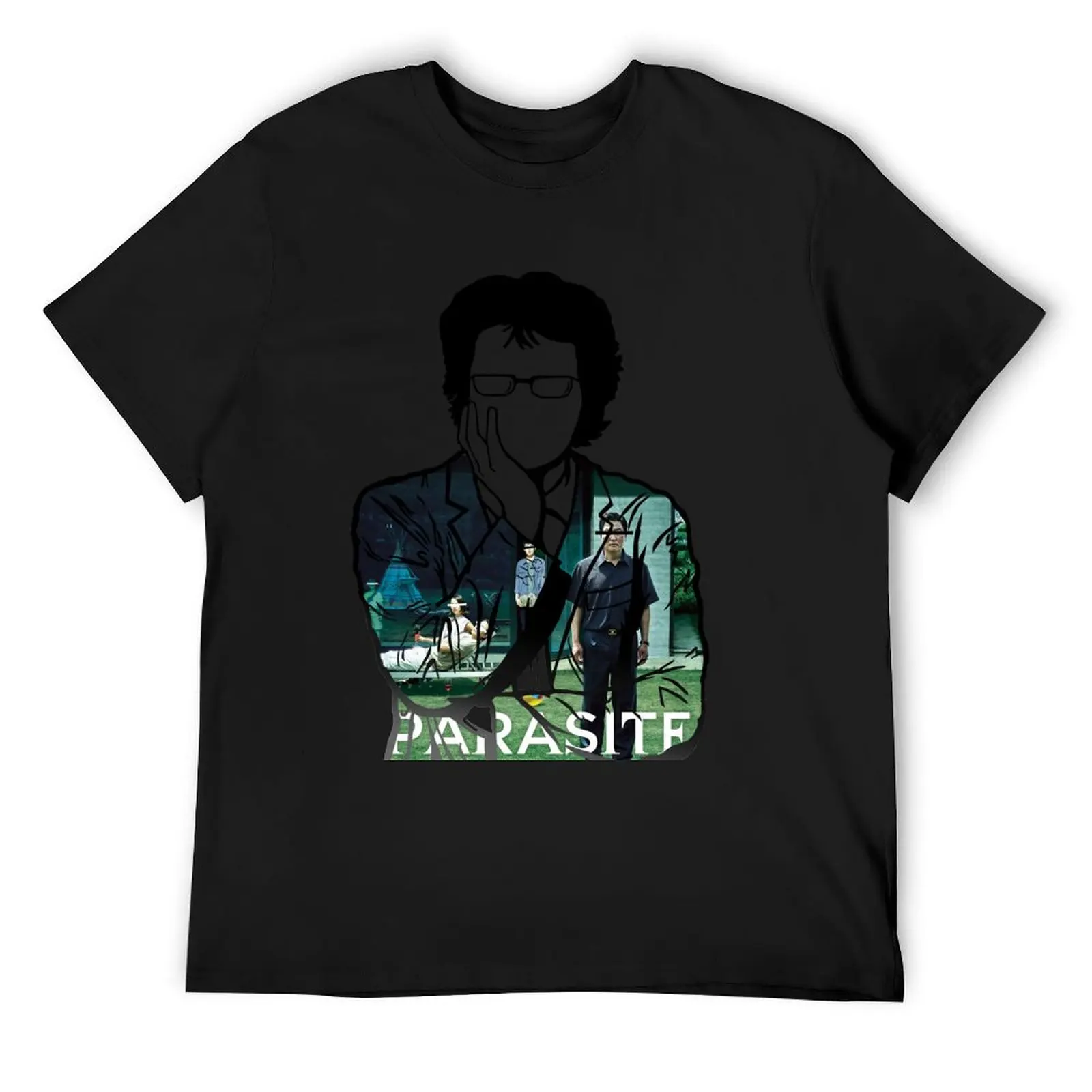 

Bong Joon Ho Parasite Portrait T-Shirt blue archive oversizeds custom t shirt clothes for men