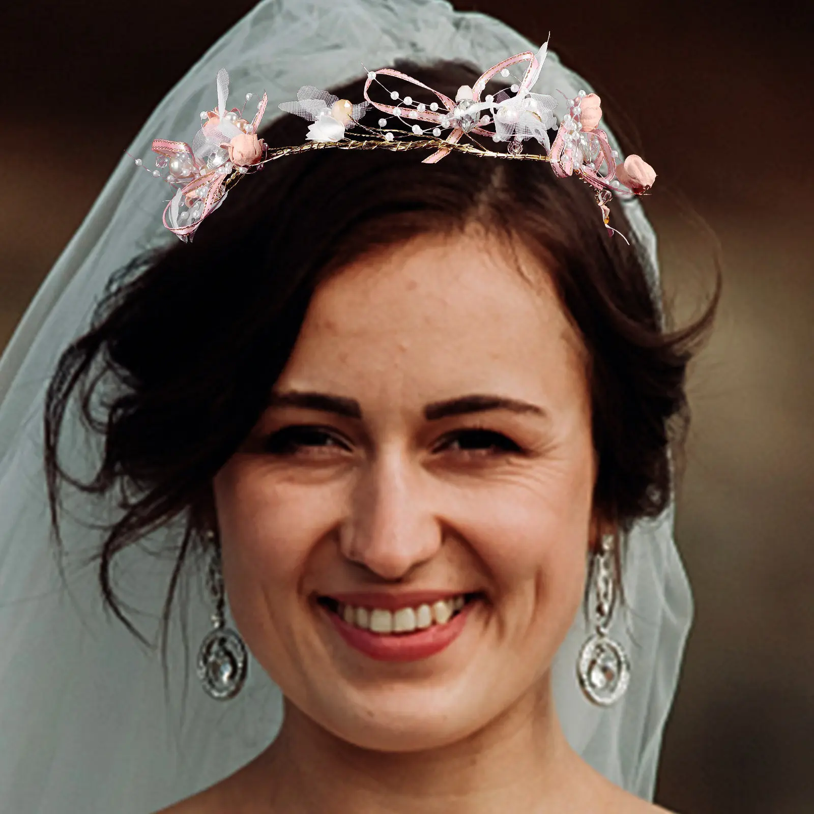 

Women Bridal Flower Headband Light Weight Butterfly Hair Band for Wedding Birthday Parties Hair Accessories Womens Headband