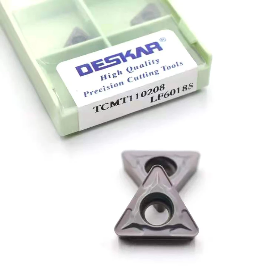 Deskar-insertos de carburo para torno CNC, herramientas de torneado interno, CCMT060204, 09T304, 120408, TCMT16T304, 110208, SCMT09T308, DCMT11T308, LF6018S