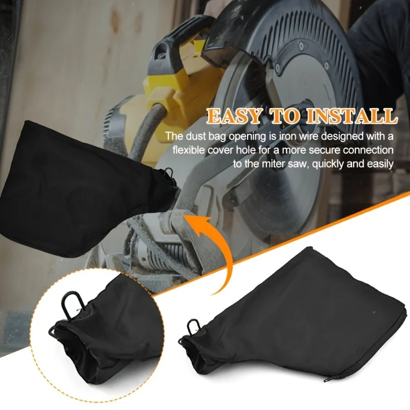 

3 Set Dust Collection Bags with Zipper and Wired Adjustable Stand Suitable for 255 Model Miter Saw Tank Belt Sander Edge Planer