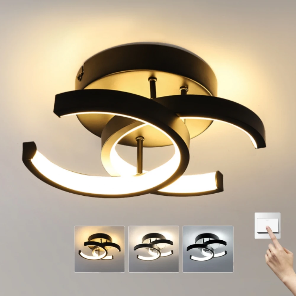 Moderne LED Gang Deckenleuchte Kronleuchter, LED Kleeblatt Lampe, hin Flur Treppen Foyer Balkon Schlafzimmer Badezimmer