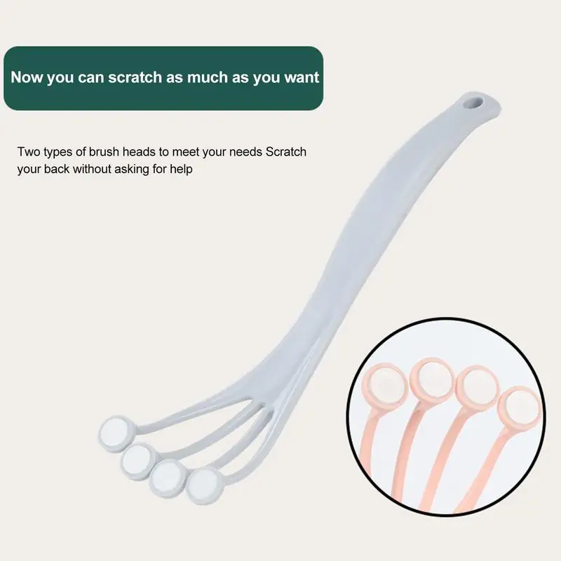 Long Handle Bath Brush Chicken Feet Shape Body Brush With Curved Long Handle Bath Artifact For Body Exfoliator And Improving