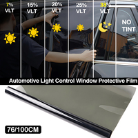 Vinyl Film Black Car Window Foils Tint Tinting 76/100CM Solar UV Protector Window Sticker Film VLT38%-7% For Tesla/Audi/BMW