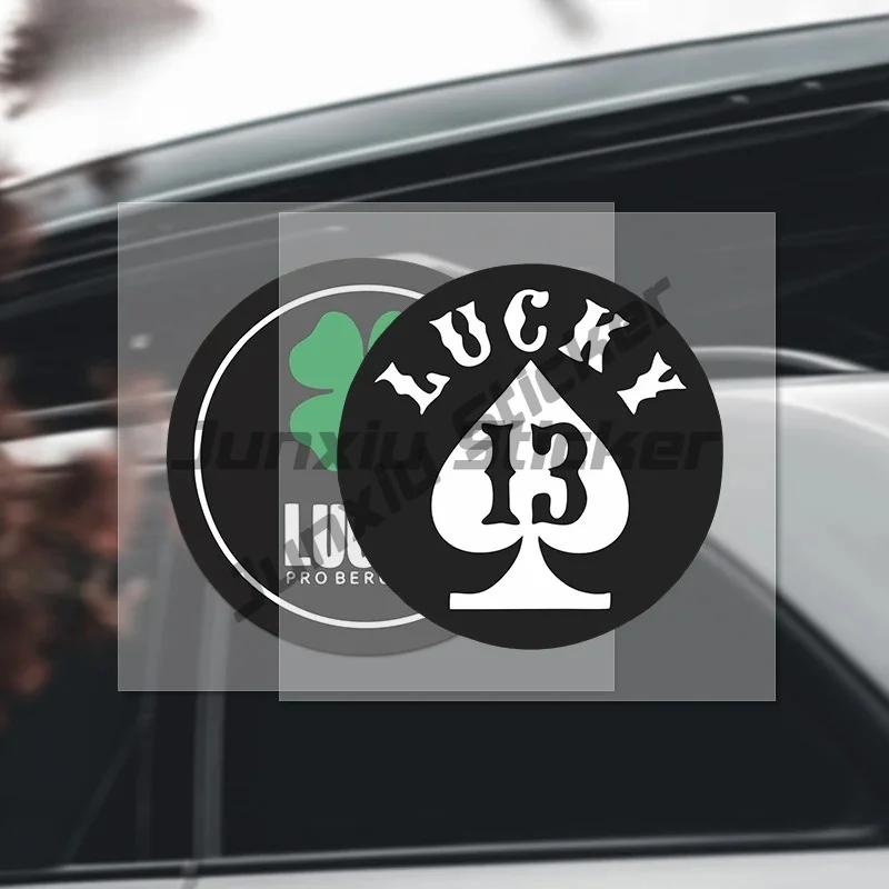 Four-leaf Clover Lucky LUCKY Car Side Window Glass Body Sticker Interior Cover Scratch Sticker