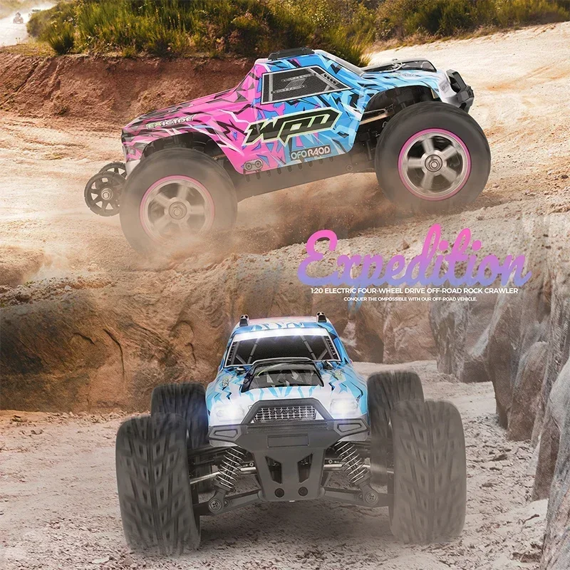 ข่าว WLtoys 204006   1/20 พร้อมไฟ LED 2.4G 4WD 50 กม./ชม.โลหะแชสซีไฟฟ้าความเร็วสูง Off-Road Drift RC Cars