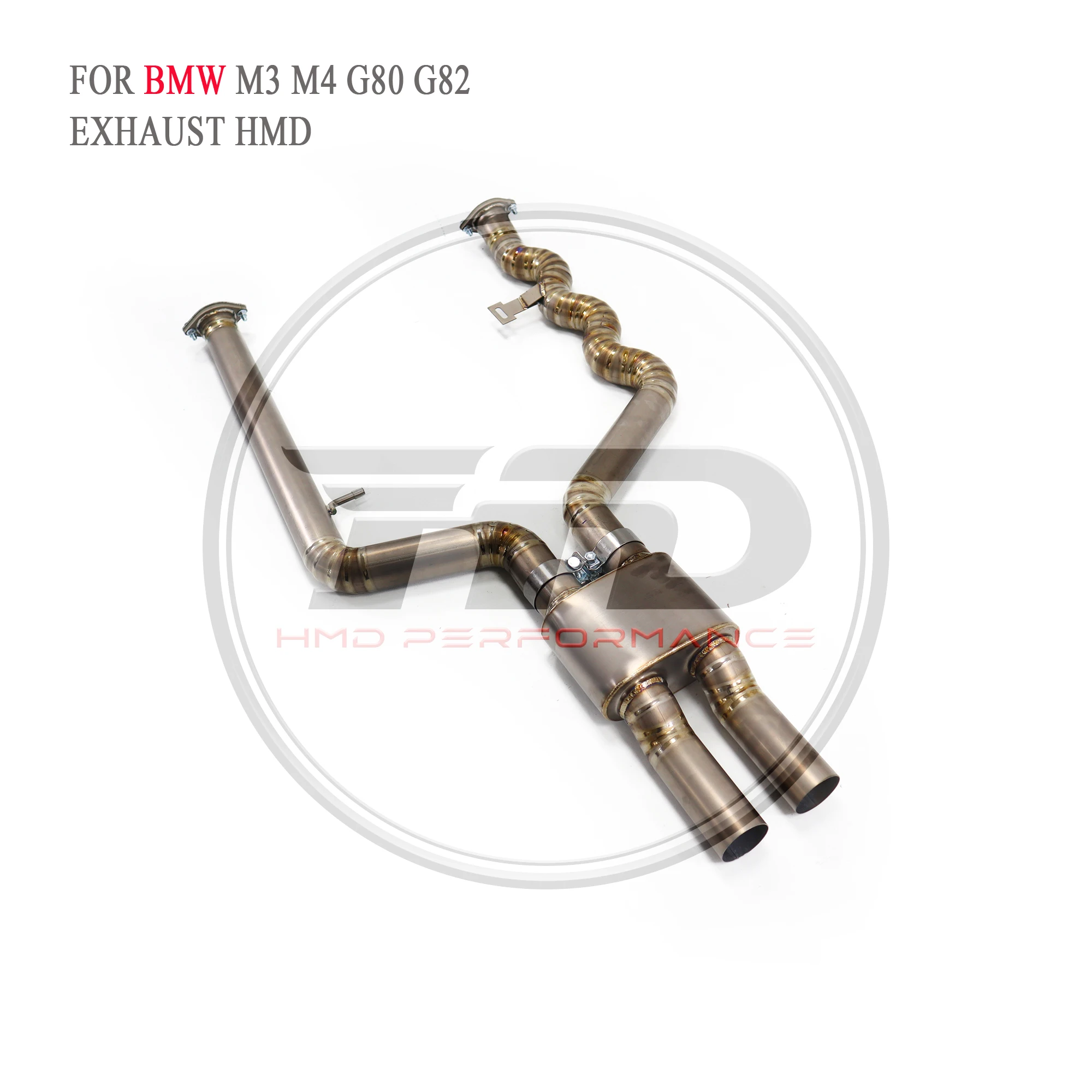 

HMD Exhaust System Titanium alloy Performance Middle Pipe for BMW M3 M4 G80 G82 With Resonator