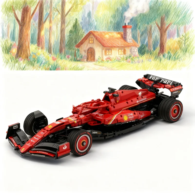 3365pcs MOC Technical Ferraried F1 SF-24 Incl. Miami GP Livery Upgrade 1 8 Scale Model Building Blocks Construction Education