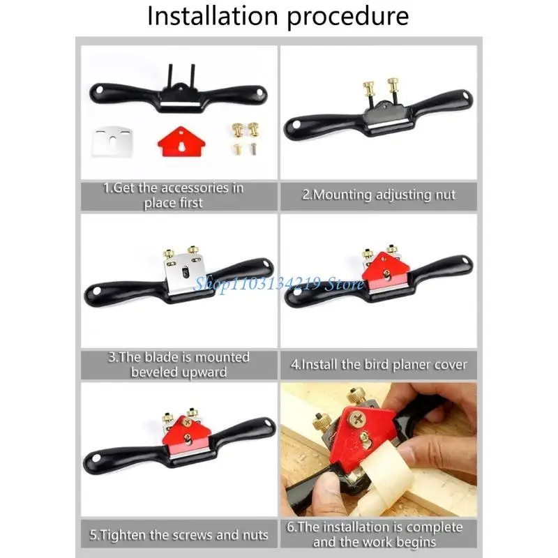 N5KC Ergonomic Handle Smoothing Trimming Plane For Carpentry DIY Projects