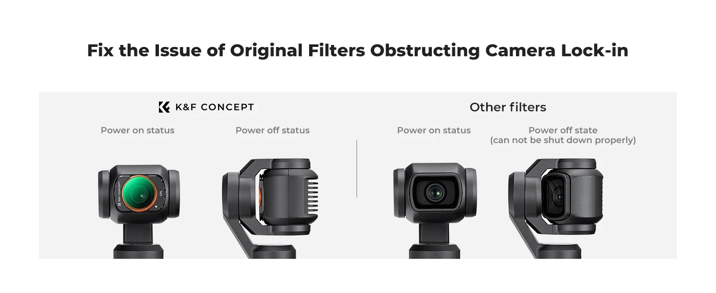 K&F Concept UV CPL ND Filter 6er-Set für DJI OSMO Pocket 4 Pocket 3 2-in-1 ND CPL Filter PL in ND16 ND32 ND64 ND256 für Action-Kamera – Detail 11
