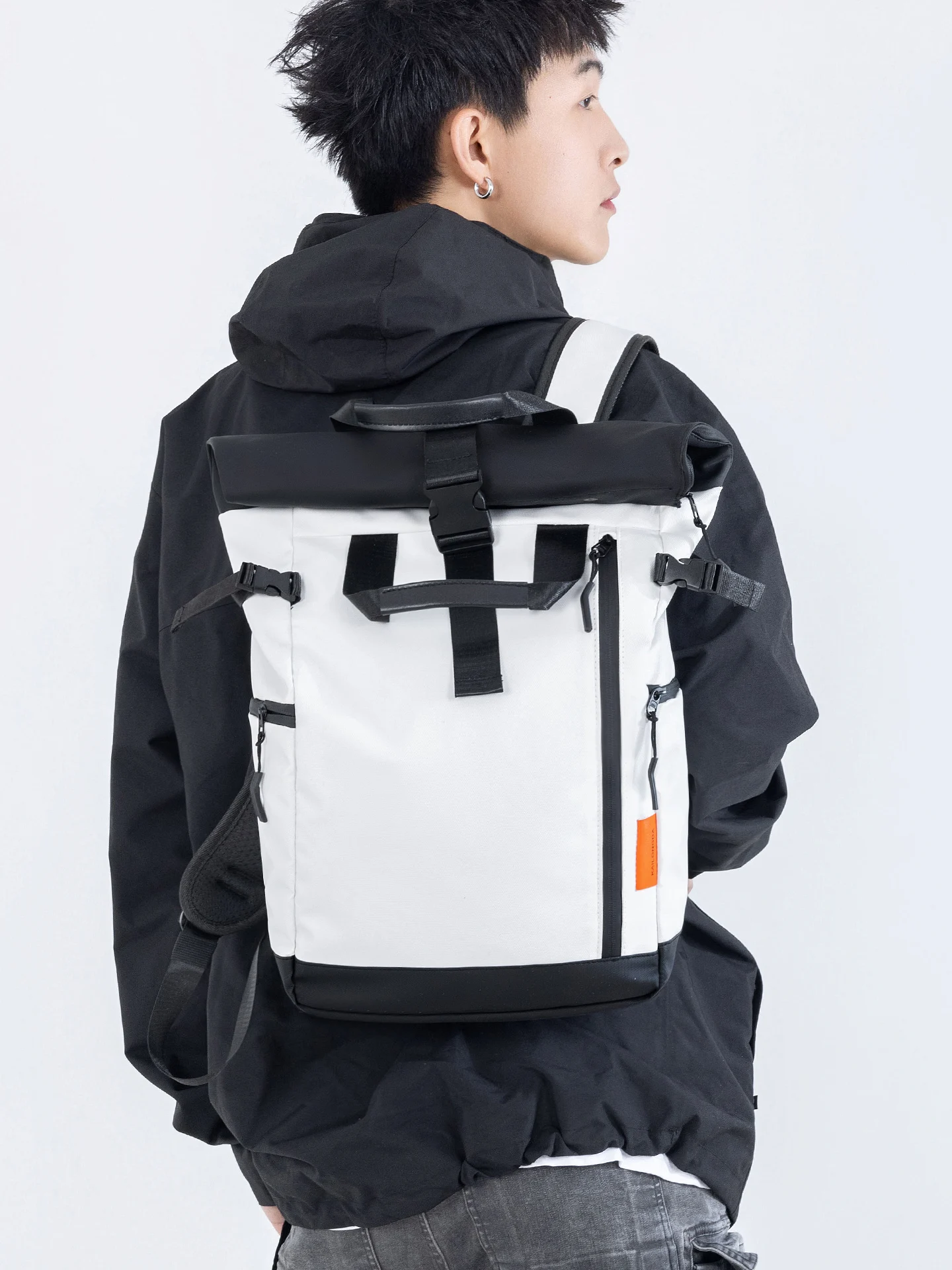 Faionable Borsa da viaggio Bapa a doppia spalla da uomo Borsa da viaggio per studenti delle scuole superiori Borsa da viaggio per pendolarismo semplice casual