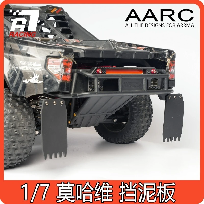 ARRMA 1/7 Mojave Desert Truck Front Rear Fender Set, Nylon Silicone Mud Flaps Scale Decorative Accessories for Mojave 6S EXB