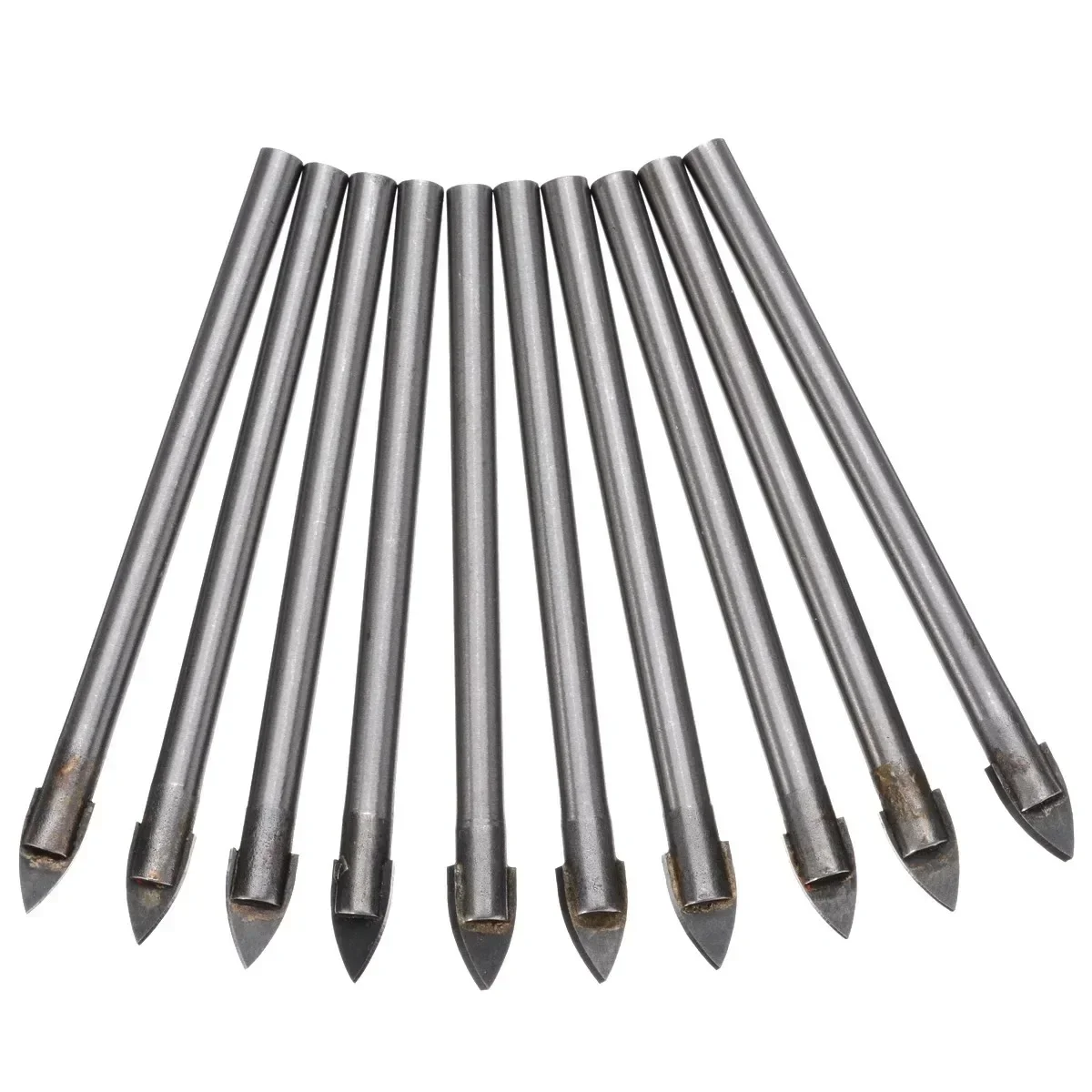 10Pcs Set 6mm Ceramic Straight Rod Cross Drill Bit Cemented Carbide Glass Ceramic Tile Drill Bits Power Tool Drilling Parts