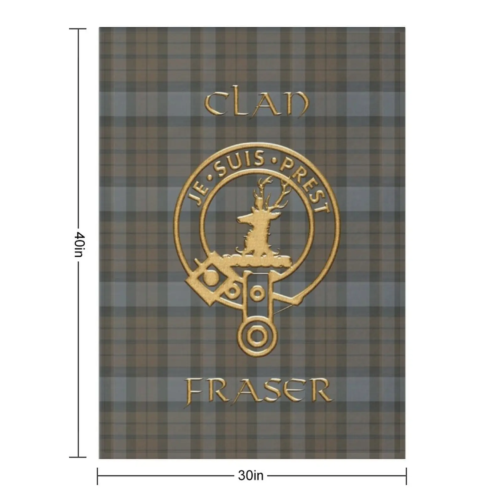 Shield Clan Fraser - Je suis Prest Throw Blanket Cute Soft Beds Warm For Decorative Sofa Blankets