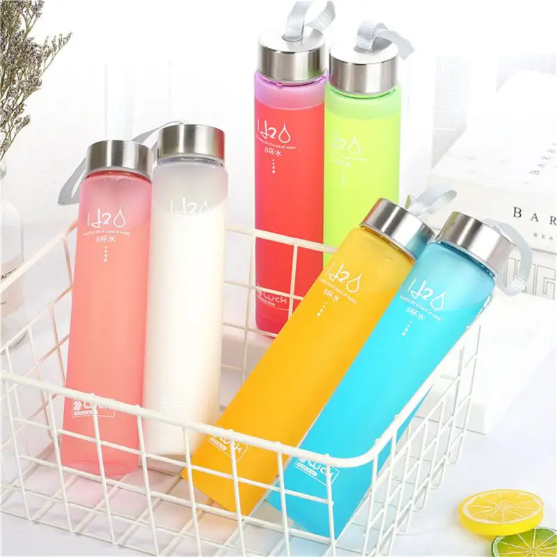 Plastic Water Bottle for Drinking Portable Sport Tea Coffee Cup Kitchen Tools Kids Water Bottle for School Transparent 280ml