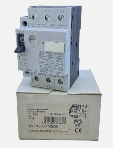 

Brand New Original 3VU1300-1MG00 Circuit Breaker 1 - 1.6A 50/60Hz 415V Fast delivery