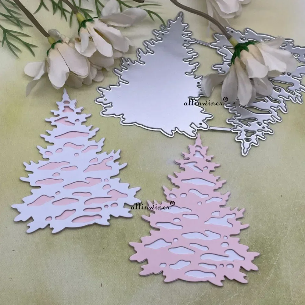 شجرة عيد الميلاد الديكور المعادن قطع يموت الإستنسل DIY بها بنفسك سكرابوكينغ الزخرفية النقش الحرفية يموت قطع قالب