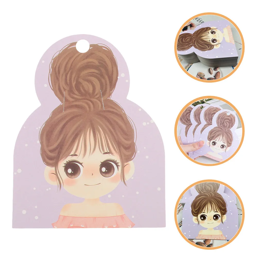 

50 шт. картонных карточек-органайзеров для заколок и повязок для волос, милые демонстрационные карточки-держатели для ушных грелок, для школы