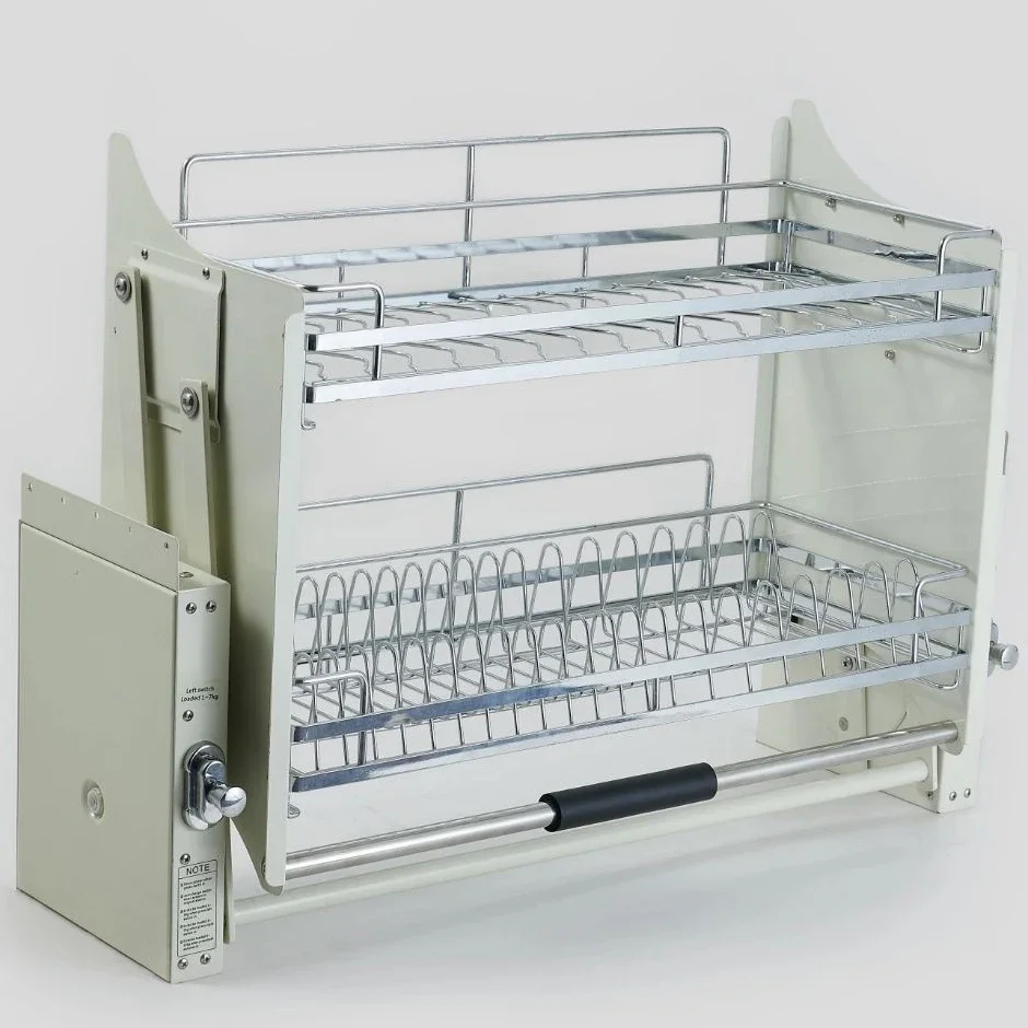 For Kitchen Lift Basket Organizer Cabinet Pull Down Automatic Basket Lift Rack