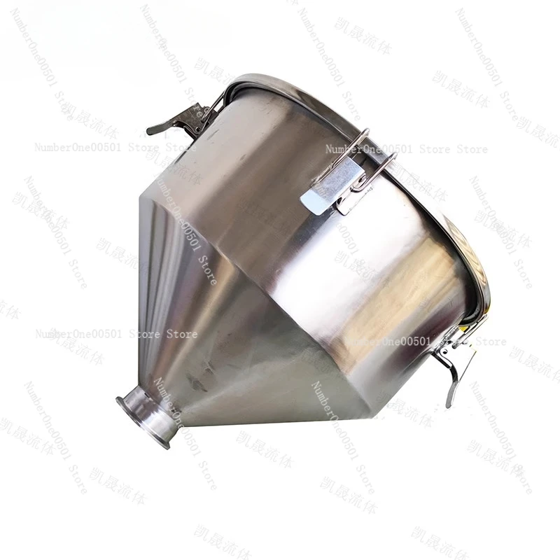 316/304 Sanitary Food Stainless Steel Kitchen Funnel Sealing Cover Hopper Conical Filling Machine Large Diameter