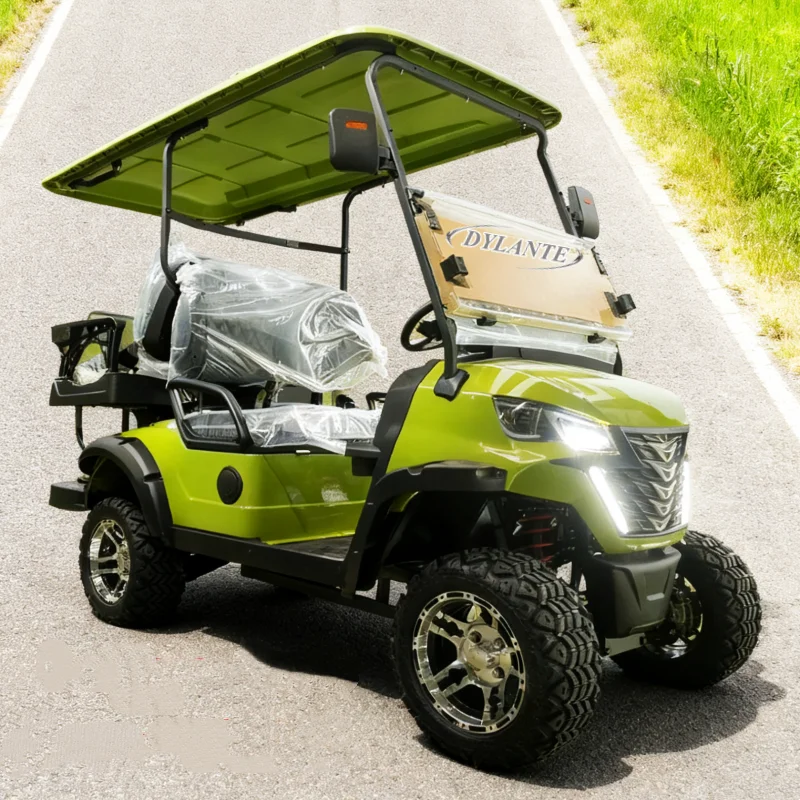 جديد إطلاق الجملة حمض الرصاص/بطارية ليثيوم عربة جولف كهربائية 2 + 2 مقاعد عربات التي تجرها الدواب مع لوحة طاقة شمسية