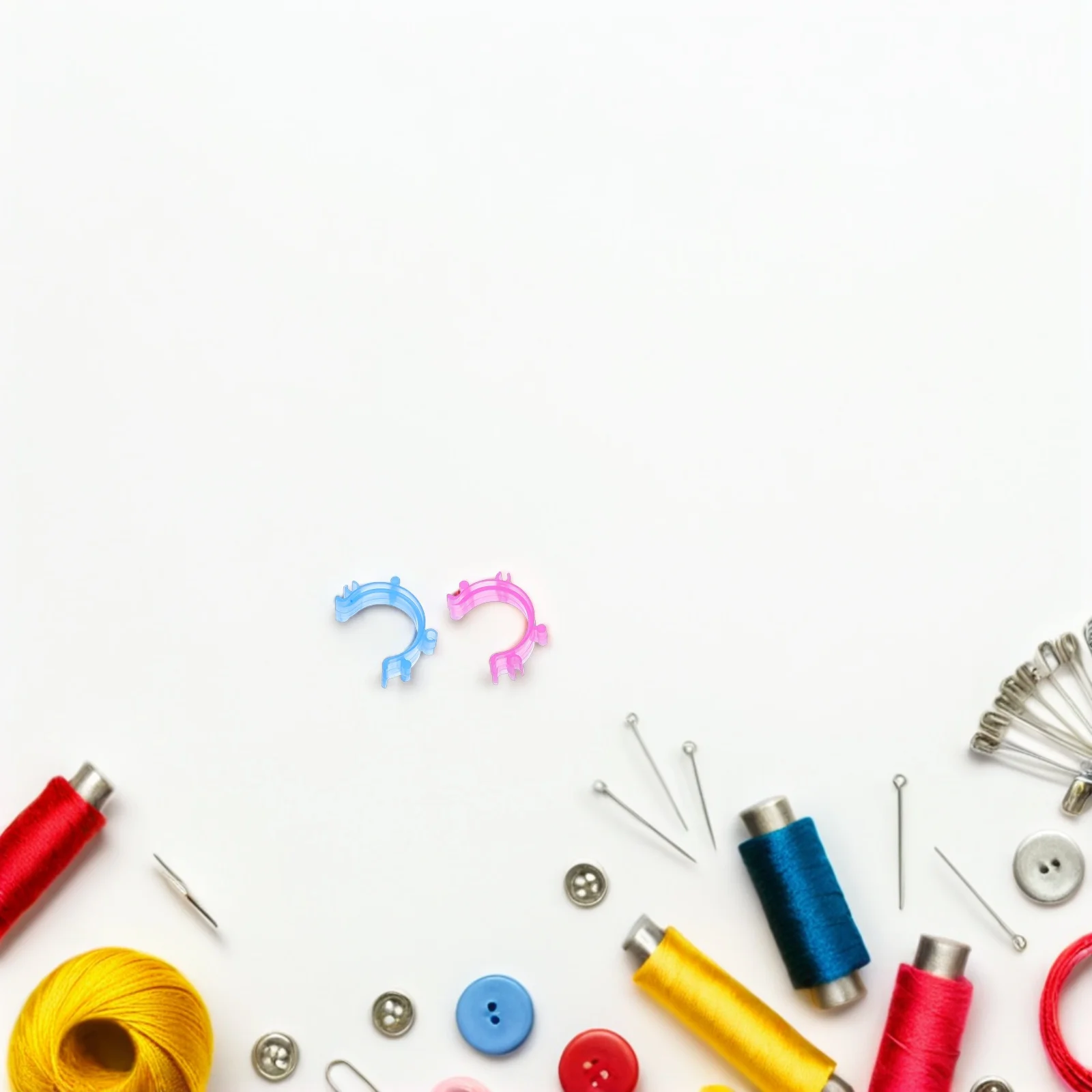 100 Uds Clips de soporte de bobina Clip de fijación de hilo Clips de bobina de costura de silicona herramienta organizadora de hilo Clip fijo soporte de carrete de cinta