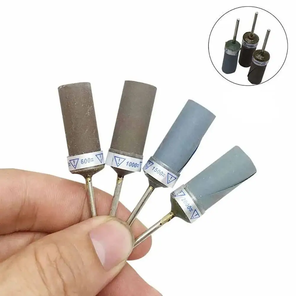 1Pcs 새로운 샌딩 드럼 사포 스틱 2.35mm 생크 연마 샌딩 밴드 벨트 180-7000 그릿 로타리 도구 그라인딩 휠 헤드