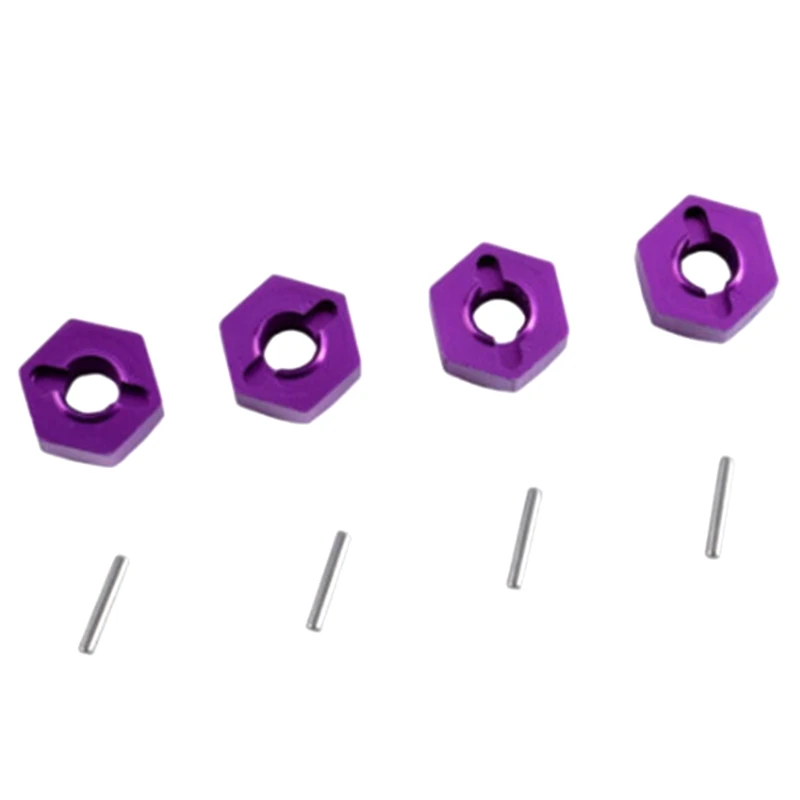 BNVN-8Pcs RC Model Car 1/10 Hexagon Wheel Seat 12MM Coupler With Pin