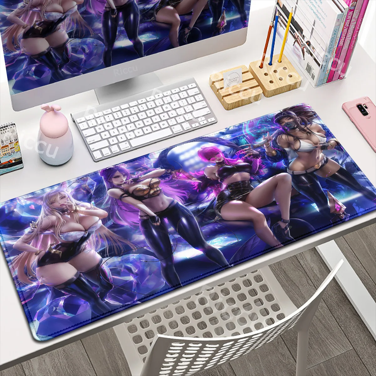 

LOL KDA Sexy Girl Mousepad Keyboard Mat Desk Pad XL Gaming Mouse Pad Computer Mousepad PC Gamer Mouse Mat Accessories Anti-slip