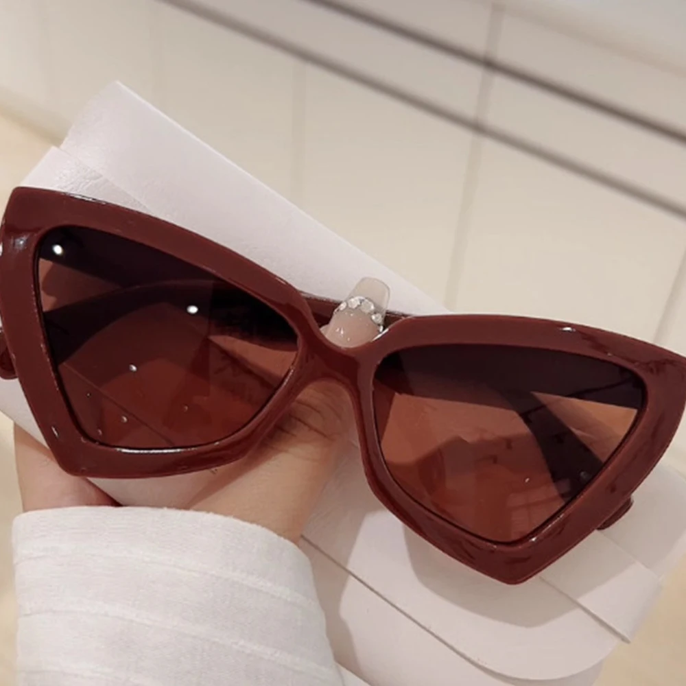 1/2/3pcs Retro Triangle Cat-eye Sunglasses For Women Luxury Designer Sun Glasses UV400 Protection Eyewear Shades