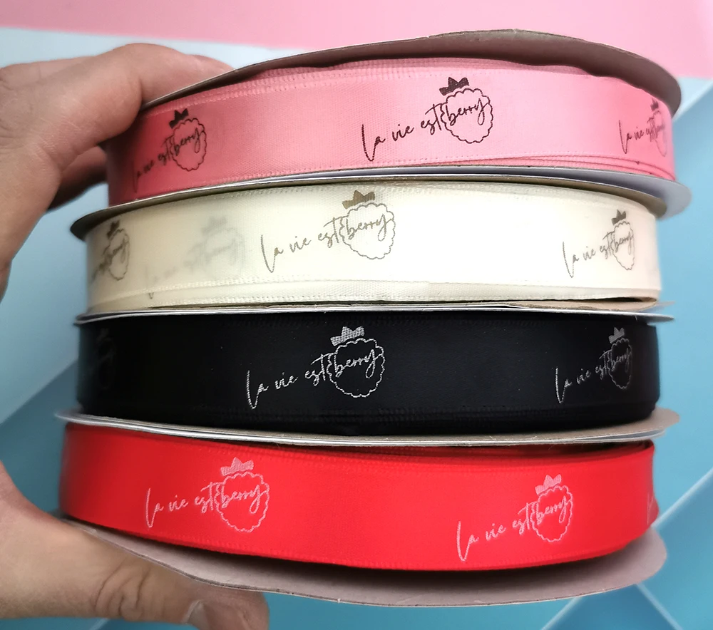 10mm-75mm individuell bedrucktes Band, persönliches Logo, Rubban, Geschenkbox, Backverpackung, Hochzeit, Geburtstag, Jahrestag, Armband, DIY, Schleifenherstellung – Detail 36
