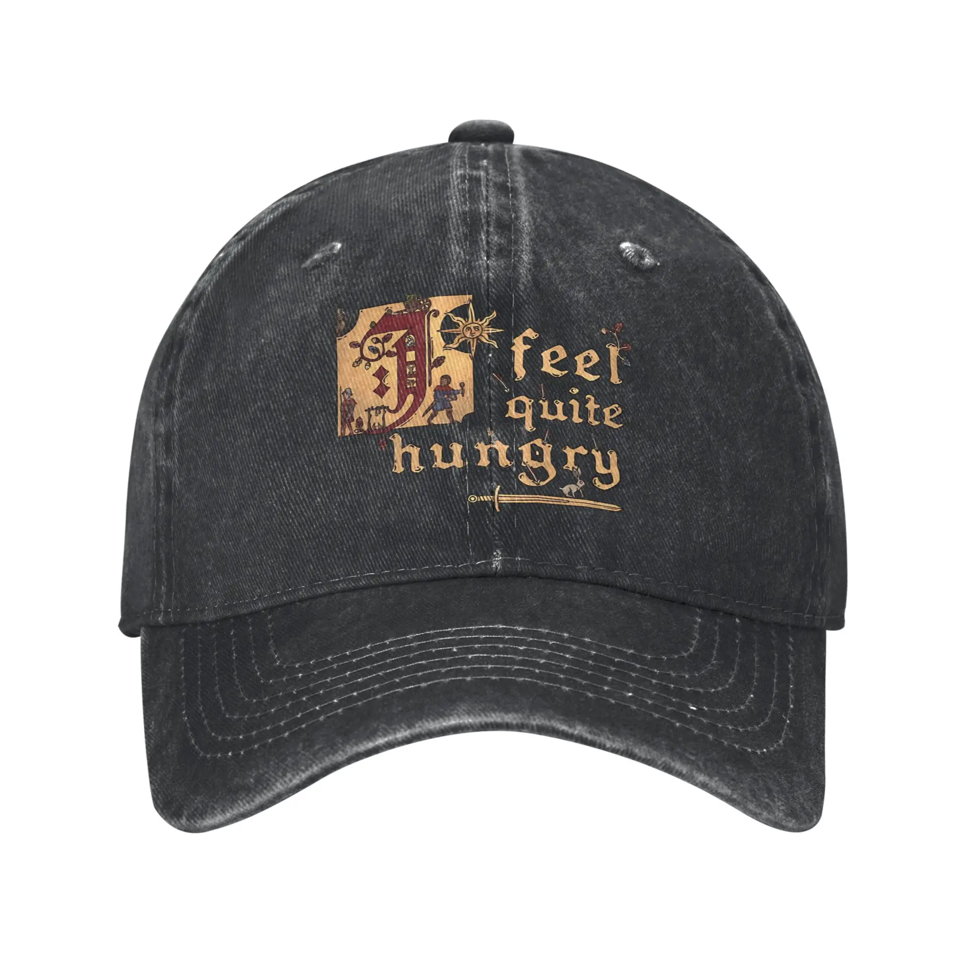 Gorra unisex I feel quite hungry Kingdom Come Deliverances kcd, gorra de béisbol informal, gorra ajustable con cierre a presión
