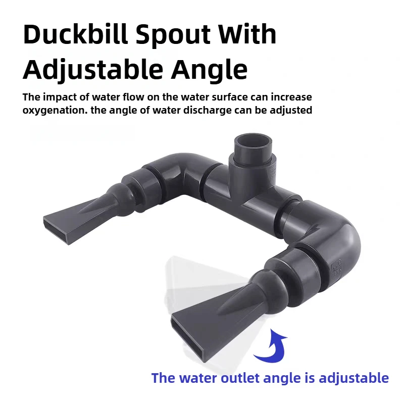 DIY Aquarium Tank Pump Duckbill Water Output Double Headed Universal Fish Tank Sprinkler Garden Irrigation Water Pipe Connectors