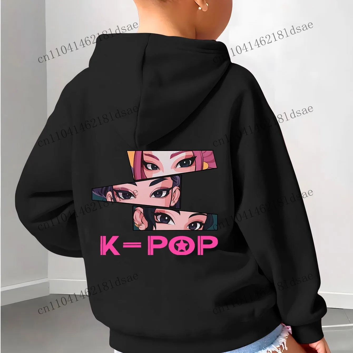 الفتيات أنيمي Kpop شيطان هنتر الكرتون الفتيات مقنعين البلوز الدافئة الأطفال موجة موضة بلايز عادية ملابس كاجوال البوليستر