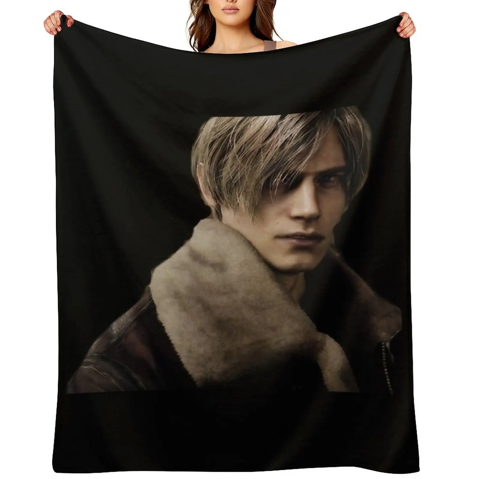 

RE4 Leon Throw Blanket Soft Plaid Sofa Quilt sofa bed Beautifuls Blankets