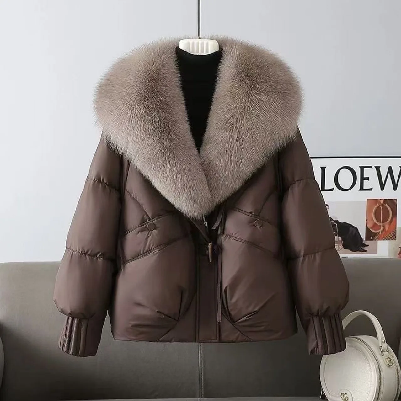 

2025 New Loose Ladies Cropped Jacket Winter Woman Parka Overcoat Korean Fashion Female Ultra Light Warm Coat