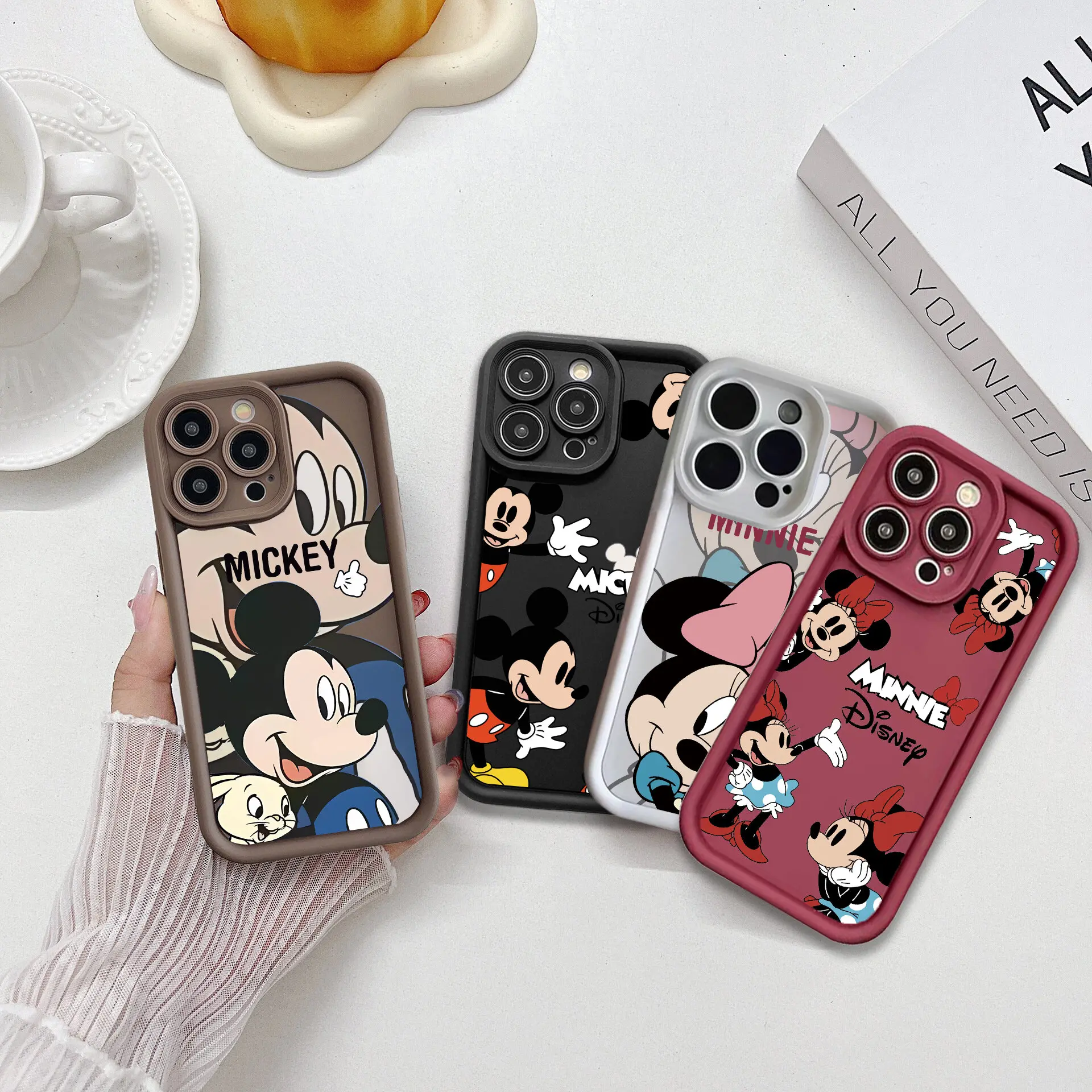 Disney Mickey Minnie Mous Case For Realme 11 5G 12 Pro Plus C53 C55 C63 C65 C12 C20 C12 C21 C30 Cover Silicone Couqe Soft Camer