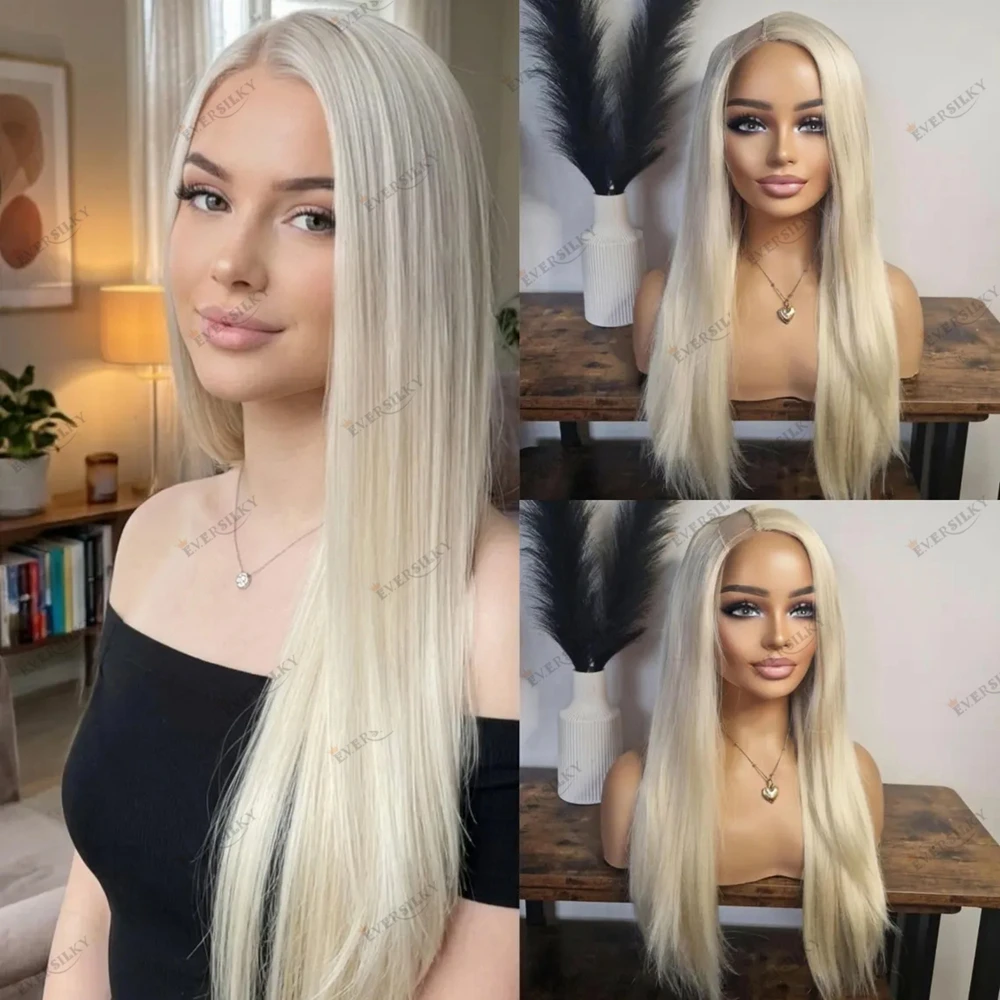 

Natural Straight 60R European Human Hair U Part Wig Middle/Left/Right Side Opening 1x4 Size V Part Wigs Brazilian 100%Human Hair