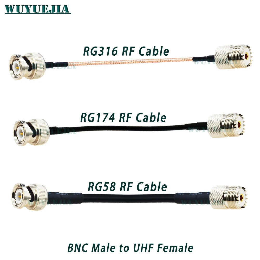 0.1~30 Meters Q9 BNC Male PL259 to SL16 UHF SO239 Female RG58 /RG174 /RG316 RF Coaxial Cable 50 Ohm Coax Extension Pigtail Cord