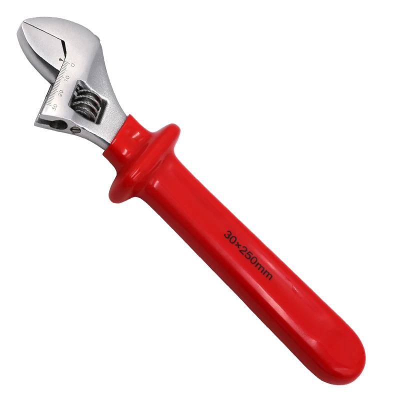 Impregnated insulated adjustable wrench
