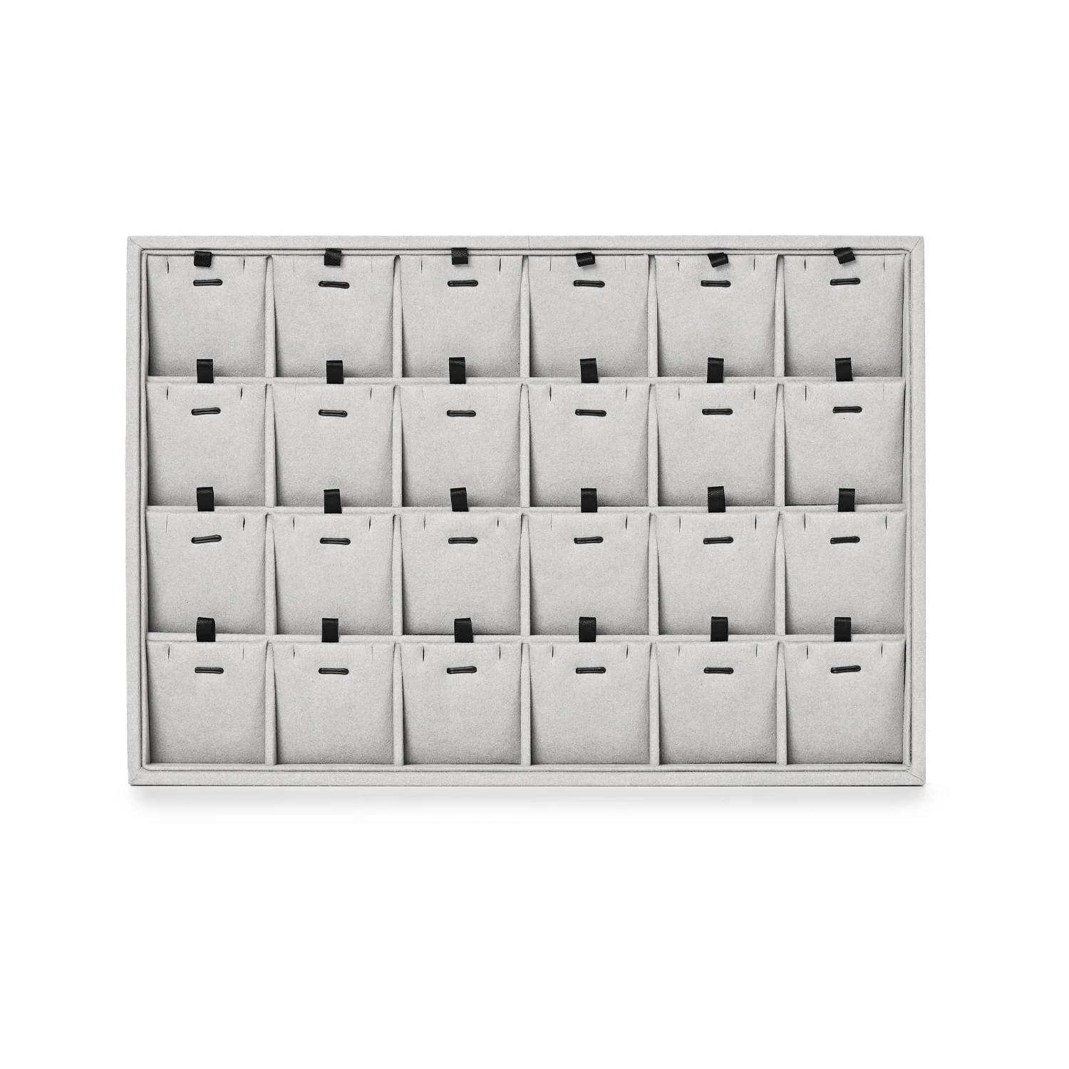 Oirlv Velvet Jewelry Storage Display Tray:24 - Slot Organizer for Necklace Pendants, Elegant Storage & Showcase Solution Jeweler